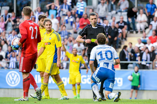 IFK Göteborgs Tobias Hysén får en varning för filmning