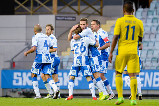 IFK Göteborgs spelare jublar