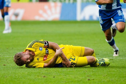HJK Helsingfors Sebastian Sorsa har ont