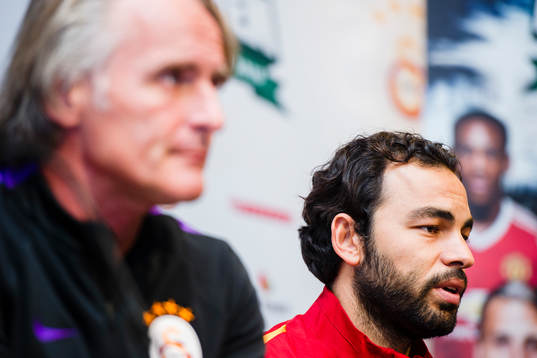 Galatasarays tränare Jan Olde Riekerink och Selcuk Inan