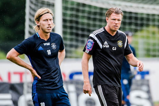 Philip Bernholtz och tränare Christian Järdler