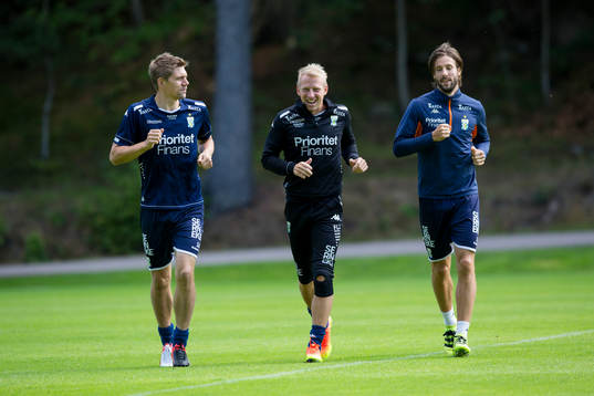 IFK Göteborgs Mikael Boman, sjukgymnast Fredrik Larsson