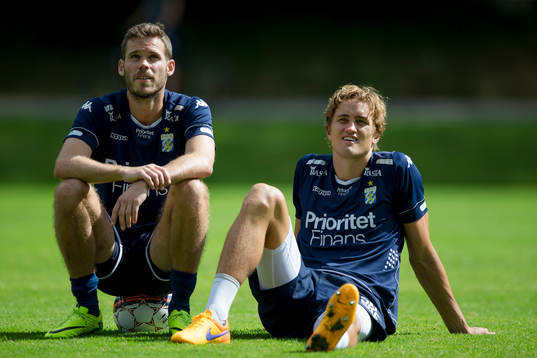 IFK Göteborgs Emil Salomonsson och Thomas Rogne