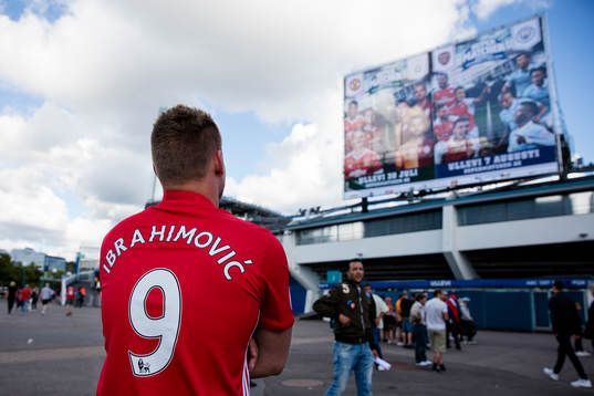 En Manchester United supporter med Zlatan Ibrahimovic