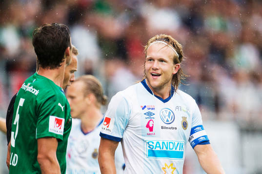 Hammarbys Philip Haglund och Gefles Anders Bååth i