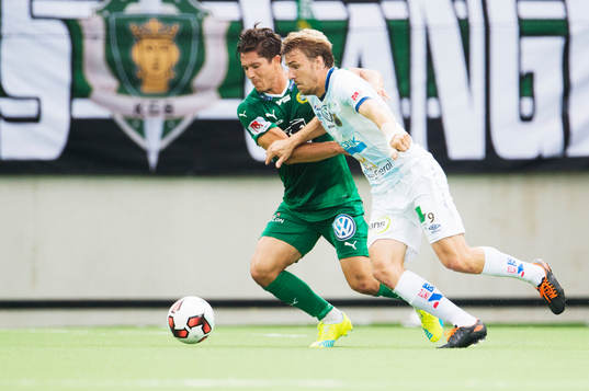 Hammarbys David Boo Wiklander och Gefles Johan Oremo