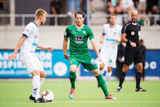Hammarbys Johan Persson och Gefles Robin Nilsson