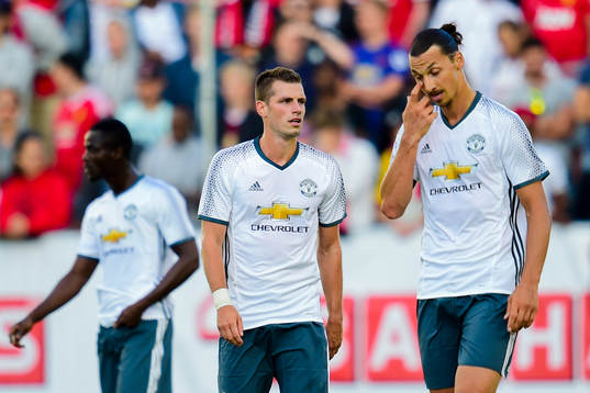 Manchester Uniteds Morgan Schneiderlin och Zlatan