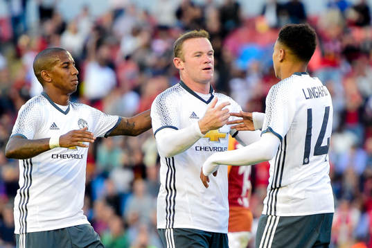 Manchester Uniteds Ashley Young , Wayne Rooney och Jesse