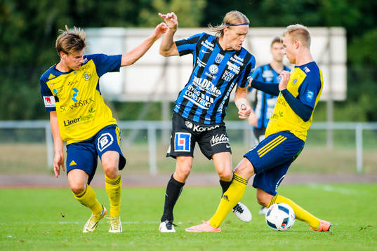 Ängelholms Axel Grahn (v) och Fredrik Lundgren