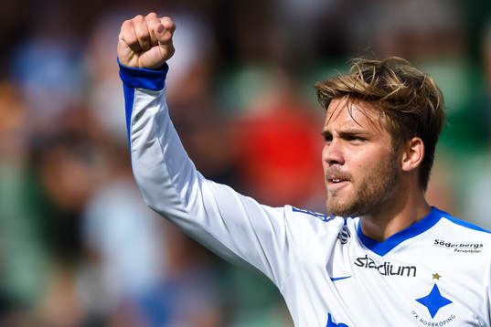 Norrköpings Christoffer Nyman jublar