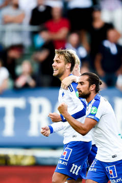 Norrköpings Christoffer Nyman jublar