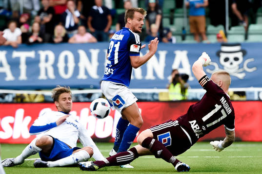 Norrköpings Christoffer Nyman gör 0-2 bakom Sundsvalls