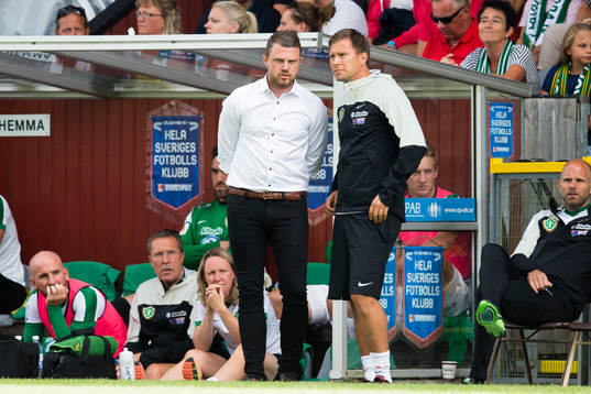 Jönköpings tränare Jimmy Thelin och assisterande
