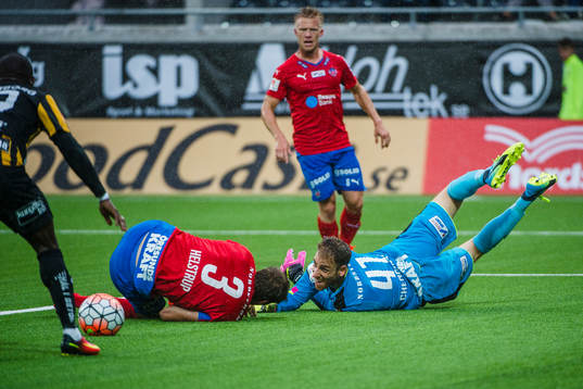 Helsingborgs målvakt Tomer Chencinski, Andreas Landgren