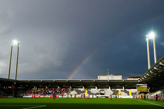 En regnbåge över Bravida Arena