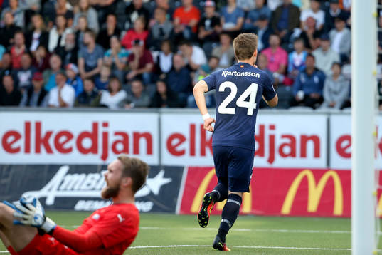 Malmö FFs Vidar Örn Kjartansson jublar