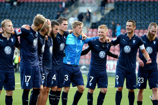 Malmö FFs spelare jublar