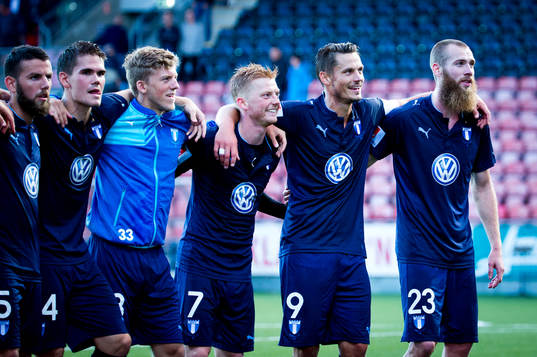 Malmö FFs Vidar Örn Kjartansson, Anders Christiansen,