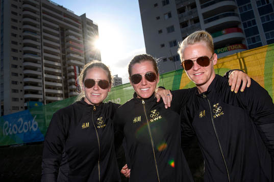 Sveriges Lisa Dahlkvist, Linda Sembrant och Nilla Fischer