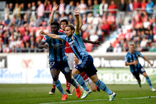 Djurgårdens Kevin Walker jublar