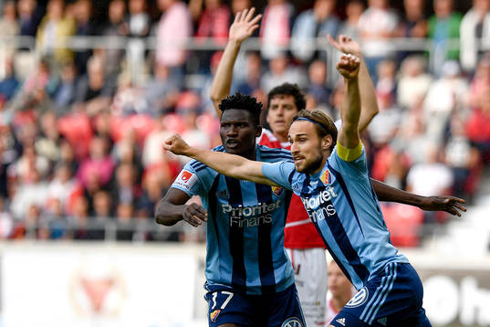 Djurgårdens Kevin Walker jublar