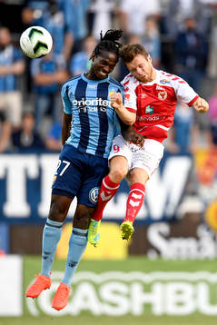 Djurgårdens Kebba Ceesay och Kalmars Måns Söderqvist