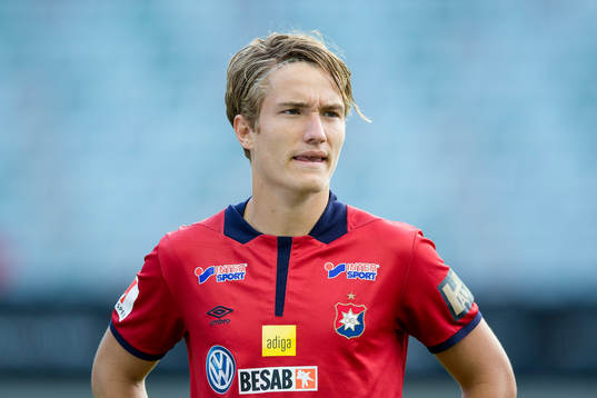 Örgrytes Jakob Lindström innan fotbollsmatchen i