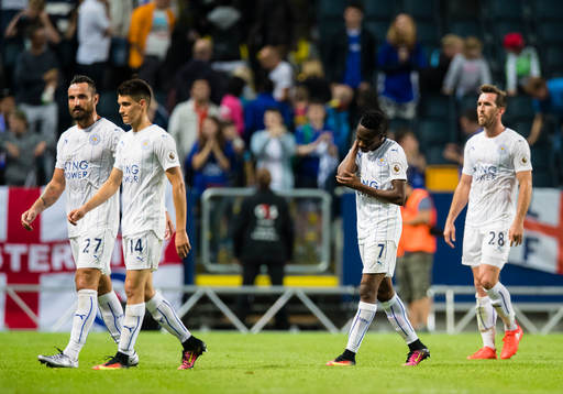 Leicester Citys Marcin Wasilewski (v), Barosz Kapustka,
