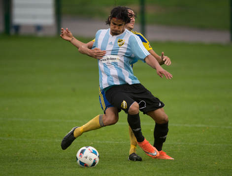 IFK Hässleholms Ameer Naseer i matchen i Svenska Cupen