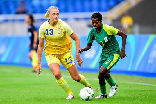 Sveriges Fridolina Rolfö  och Sydafrikas Lebohang Ramalepe