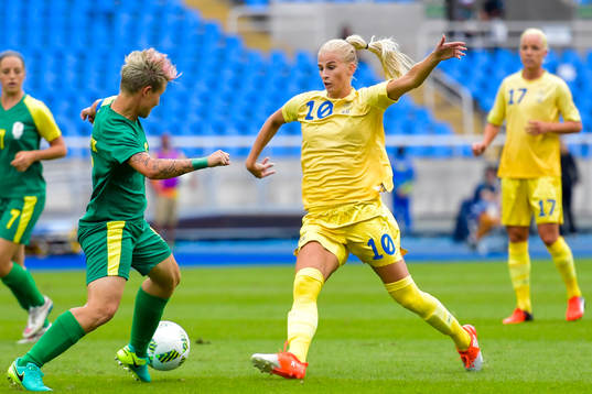 Sydafrikas Janine van Wyk och Sveriges Sofia Jakobsson
