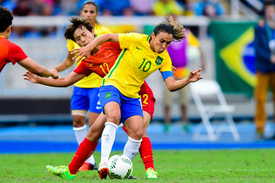 Kinas Shuang Wang och Brasiliens Marta