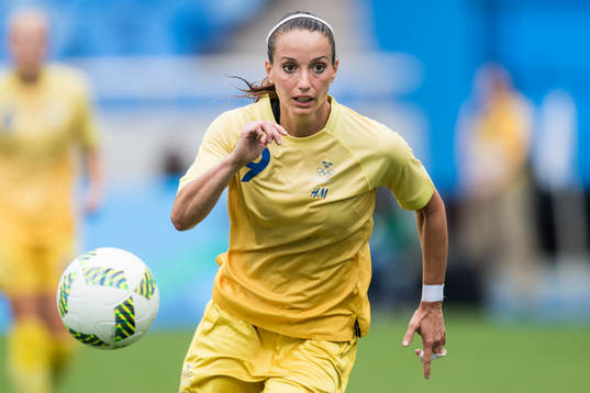 Sveriges Kosovare Asllani i fotbollsmatchen mellan Sverige