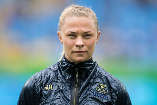Sveriges Fridolina Rolfö i fotbollsmatchen mellan Sverige
