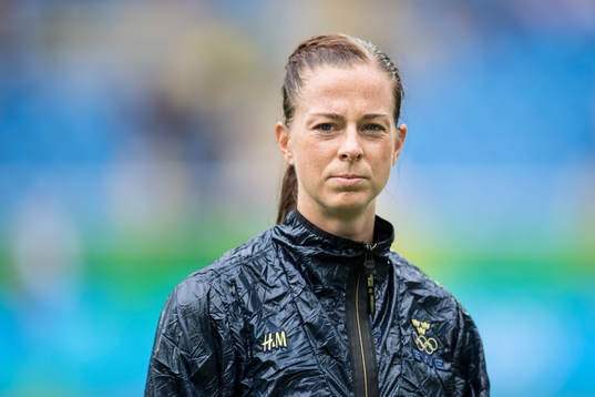Sveriges Lotta Schelin i fotbollsmatchen mellan Sverige och