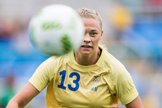 Sveriges Fridolina Rolfö i fotbollsmatchen mellan Sverige