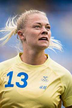 Sveriges Fridolina Rolfö i fotbollsmatchen mellan Sverige