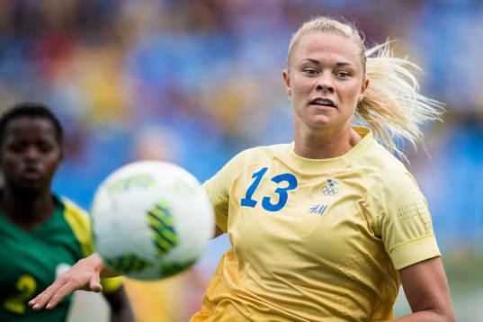 Sveriges Fridolina Rolfö i fotbollsmatchen mellan Sverige
