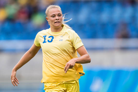 Sveriges Fridolina Rolfö i fotbollsmatchen mellan Sverige
