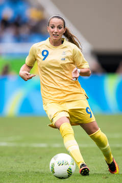 Sveriges Kosovare Asllani i fotbollsmatchen mellan Sverige