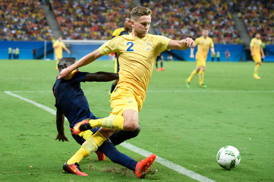 Sveriges Adam Lundqvist i fotbollsmatchen mellan Sverige