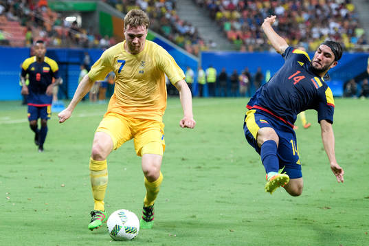 Sveriges Simon Tibbling och Colombias Sebastian Perez i