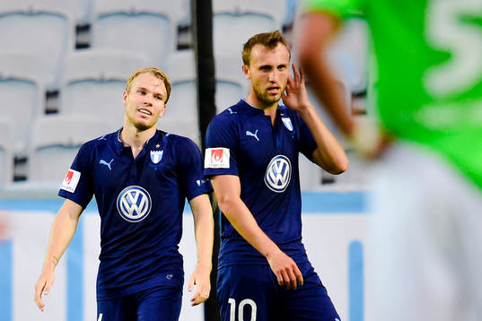 Malmö FFs Oscar Lewicki och Magnus Wolff Eikrem deppar