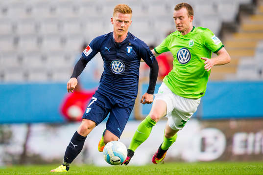 Malmö FFs Anders Christiansen och Wolfsburgs Maximilian