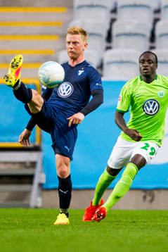 Malmö FFs Anders Christiansen och Wolfsburgs Amara Conde