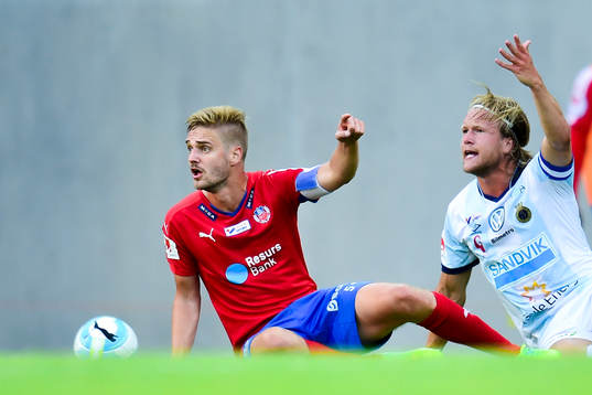 Helsingborgs Johan Mårtensson och Gefles Anders Bååth
