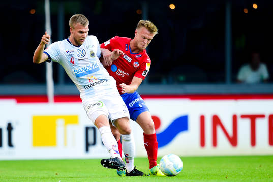 Helsingborgs Andreas Landgren och Gefles Robin Nilsson