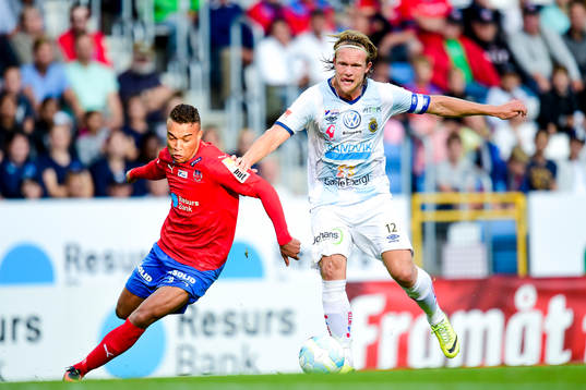 Helsingborgs Tyrell Rusike och Gefles Anders Bååth