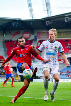 Helsingborgs Tyrell Rusike och Gefles Martin Rauschenberg
